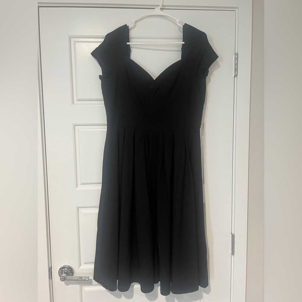 Unique Vintage Black Midi Dress